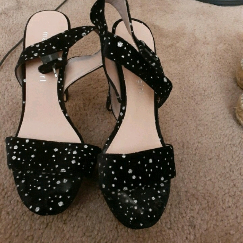 Black and silver Madden Girl heels